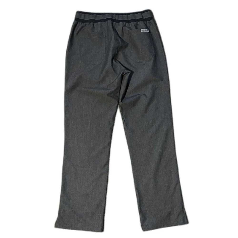 Med Couture Scrub Pants Dark Grey / Slate Size Small with Pockets Elastic Waist - Picture 2 of 9